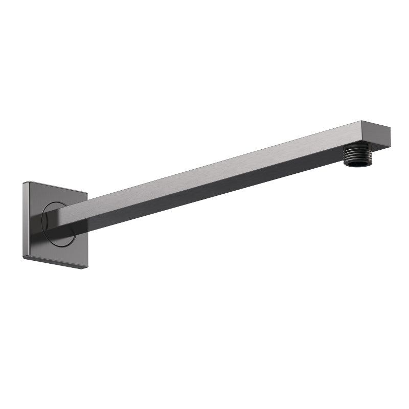 Nuie Rectangular Fixed Shower Heads Wall-Mounted Arm (2 sizes, 4 colours) - Brand New Bathrooms