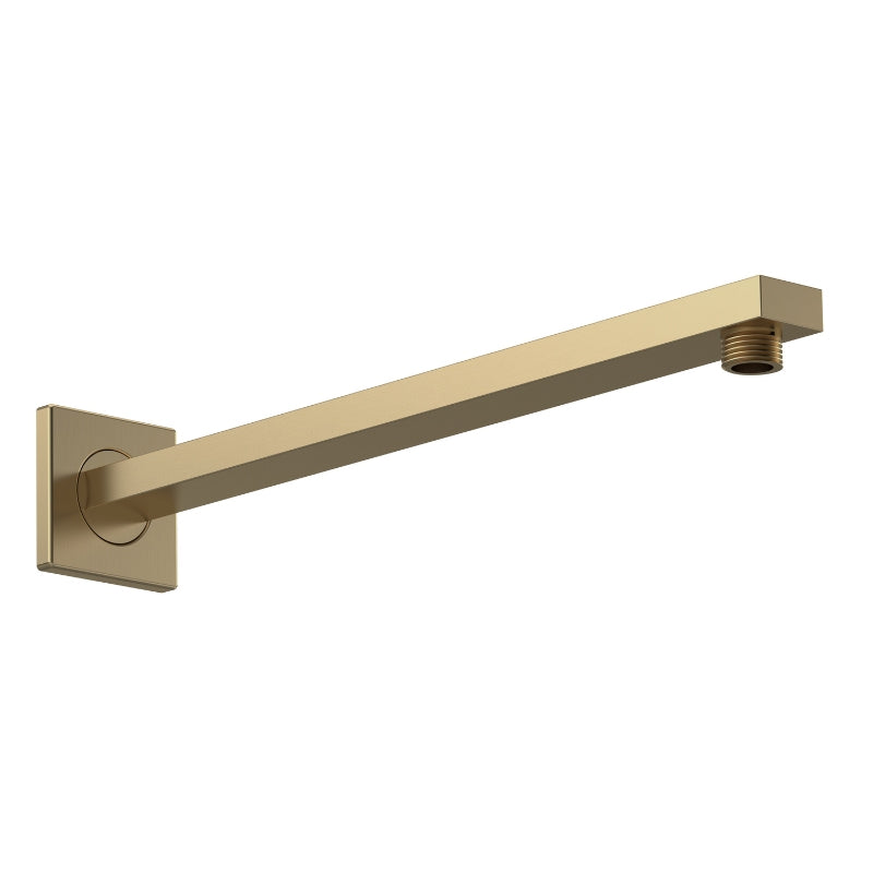 Nuie Rectangular Fixed Shower Heads Wall-Mounted Arm (2 sizes, 4 colours) - Brand New Bathrooms