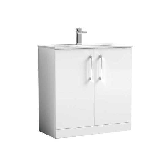 Nuie Arno Floor Standing 2-Door Vanity & Minimalist Basin (1 size, 9 colours) - Brand New Bathrooms