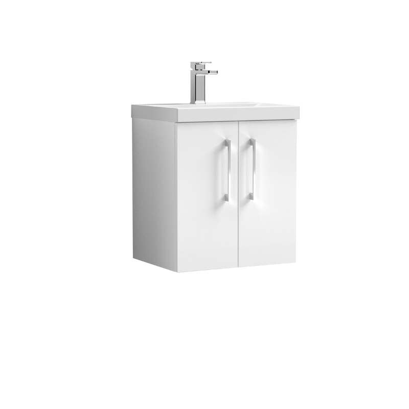 Nuie Arno Wall Hung 2-Door Vanity & Mid-Edge Basin (1 size, 9 colours) - Brand New Bathrooms