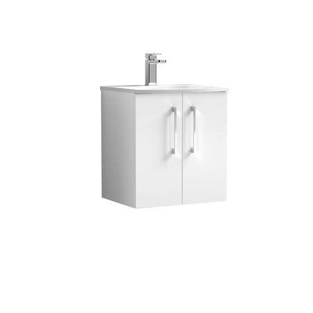 Nuie Arno Wall Hung 2-Door Vanity & Curved Basin (1 size, 9 colours) - Brand New Bathrooms