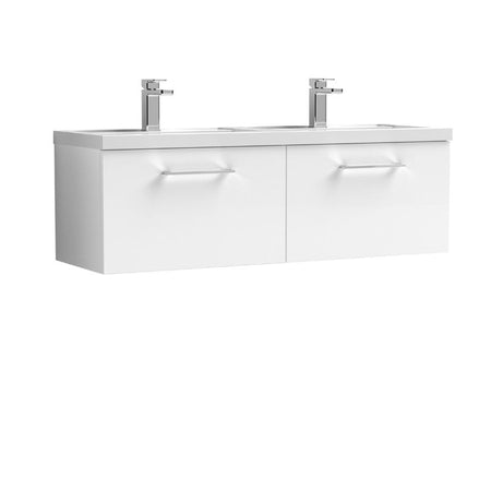 Nuie Arno Wall Hung 2 Drawer Vanity & Double Basin (1 size, 9 colours) - Brand New Bathrooms