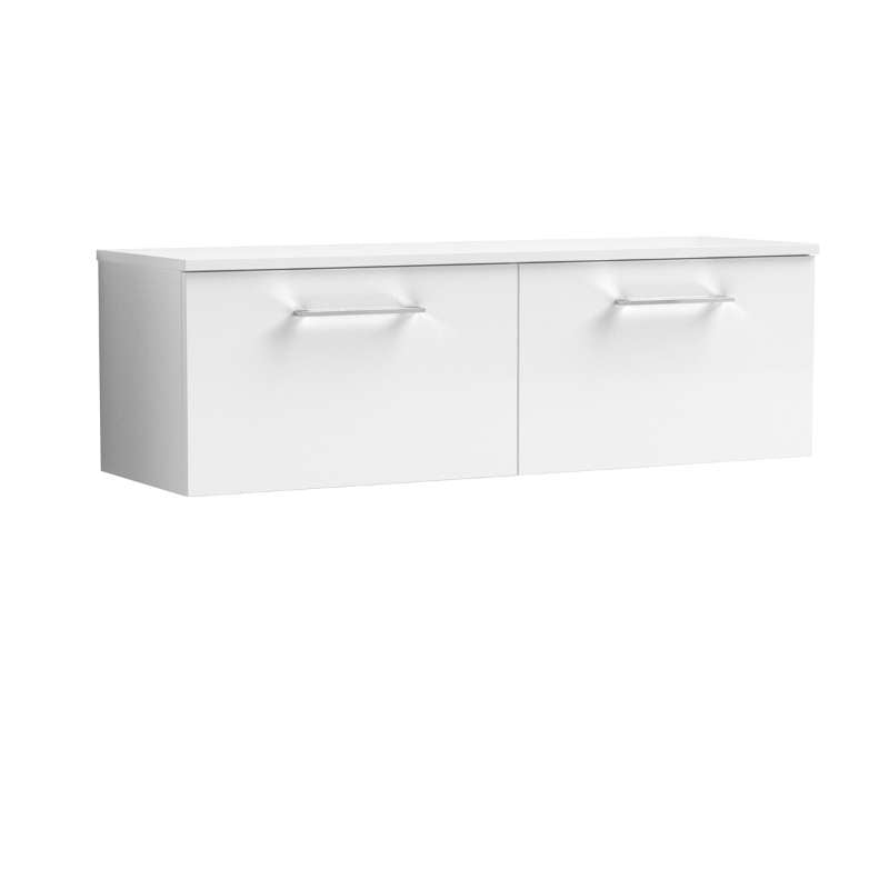 Nuie Arno Wall Hung 2 Drawer Vanity & Worktop (1 size, 9 colours) - Brand New Bathrooms