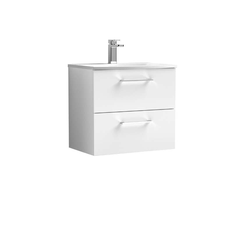 Nuie Arno Wall Hung 2 Drawer Vanity & Basin 4 (1 size, 9 colours) - Brand New Bathrooms