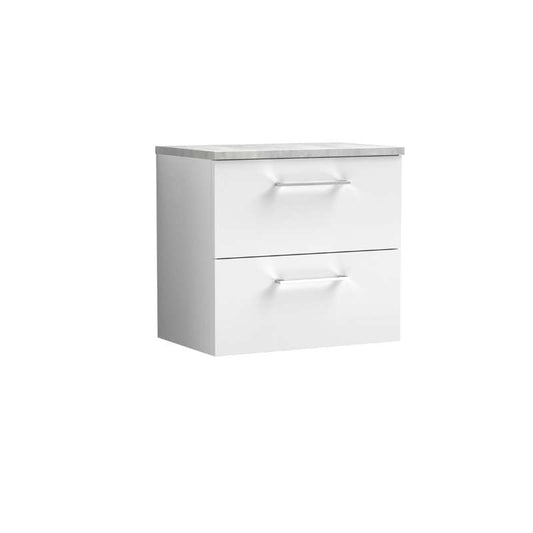 Nuie Arno Wall Hung 2-Drawer Vanity & Laminate (1 size, 2 styles, Gloss White) - Brand New Bathrooms