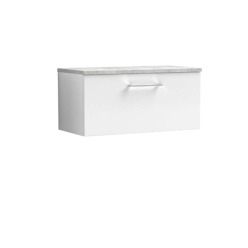 Nuie Arno Wall Hung Single Drawer Vanity & Laminate (1 size, 2 styles, 9 colours) - Brand New Bathrooms