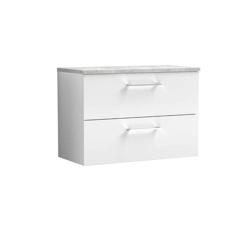 Nuie Arno Wall Hung 2 Drawer Vanity & Laminate (1 size, 2 styles, 9 colours) - Brand New Bathrooms
