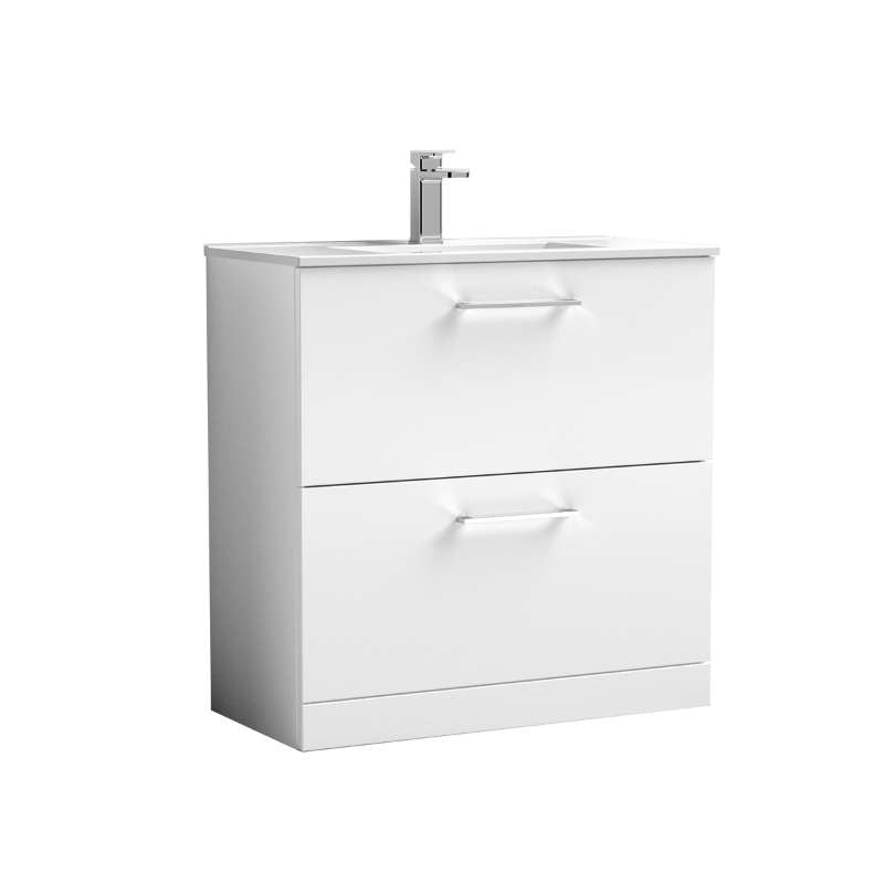 Nuie Arno Floor Standing 2 Drawer Vanity & Basin 2 (1 size, 8 colours) - Brand New Bathrooms