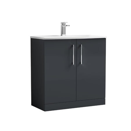 Nuie Arno Floor Standing 2-Door Vanity & Curved Basin (1 size, 9 colours) - Brand New Bathrooms