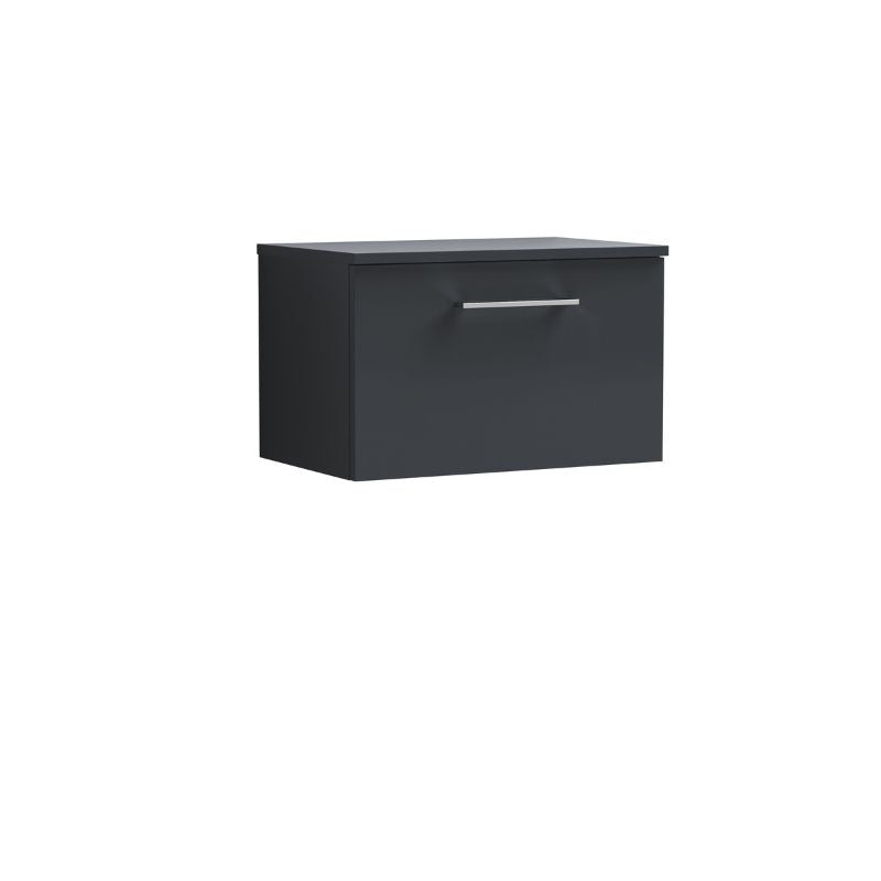 Nuie Arno Wall Hung 1-Drawer Vanity & Worktop (1 size, 9 colours) - Brand New Bathrooms