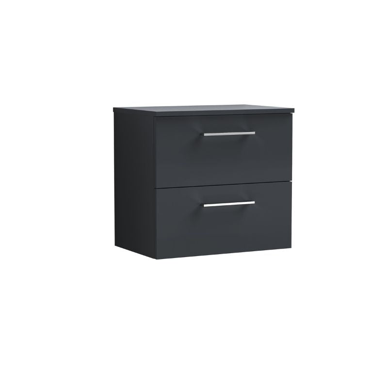Nuie Arno Wall Hung 2-Drawer Vanity & Worktop (1 size, 9 colours) - Brand New Bathrooms