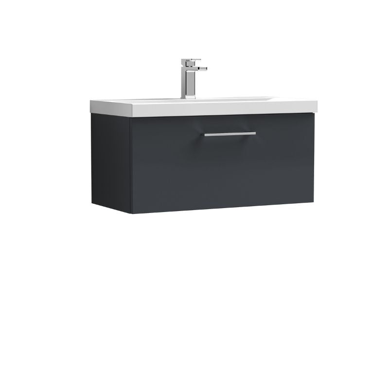Nuie Arno Wall Hung 1 Drawer Vanity & Basin 3 (1 size, 9 colours) - Brand New Bathrooms
