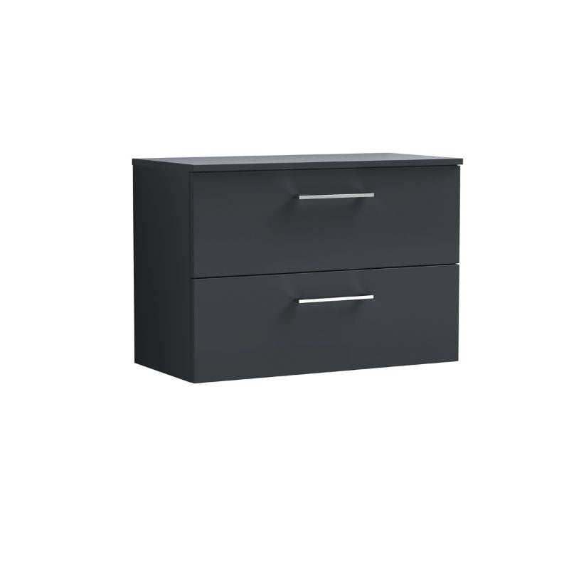 Nuie Arno Wall Hung 2 Drawer Vanity & Worktop (1 size, 9 colours) - Brand New Bathrooms