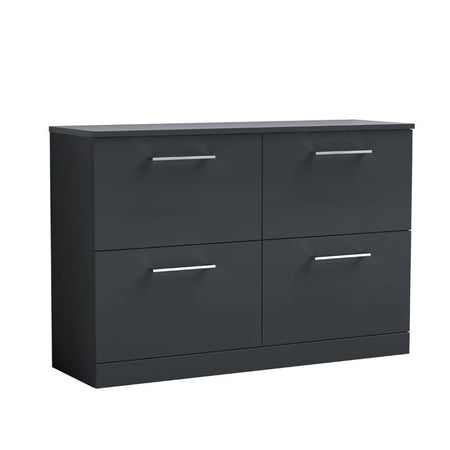 Nuie Arno Floor Standing 4 Drawer Vanity & Worktop (1 size, 9 colours) - Brand New Bathrooms