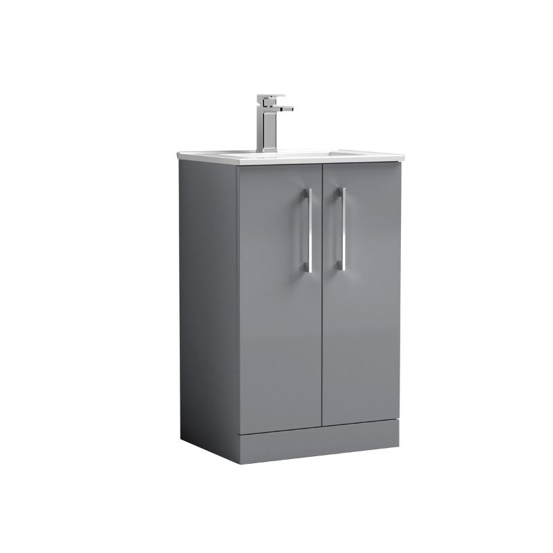 Nuie Arno Floor Standing 2-Door Vanity & Minimalist Basin (1 size, 9 colours) - Brand New Bathrooms