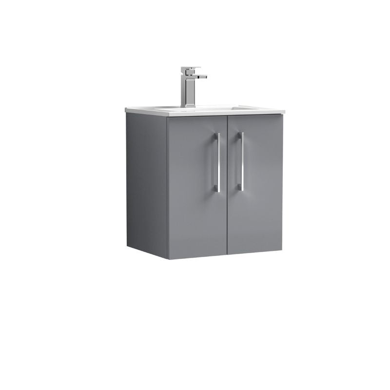 Nuie Arno Wall Hung 2-Door Vanity & Minimalist Basin (1 size, 9 colours) - Brand New Bathrooms