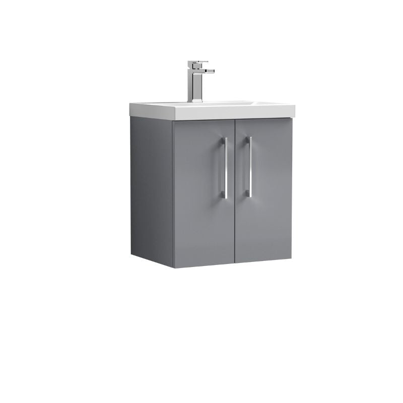 Nuie Arno Wall Hung 2 Door Vanity & Basin 3 (1 size, 8 colours) - Brand New Bathrooms