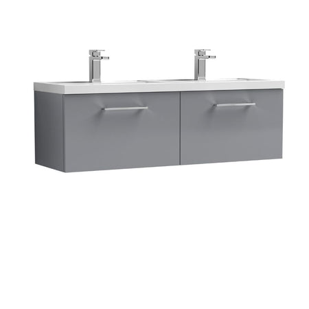 Nuie Arno Wall Hung 2 Drawer Vanity & Double Basin (1 size, 9 colours) - Brand New Bathrooms