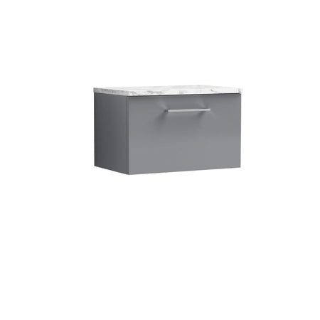 Nuie Arno Wall Hung 1-Drawer Vanity & Laminate Worktop (1 size, 9 colours) - Brand New Bathrooms