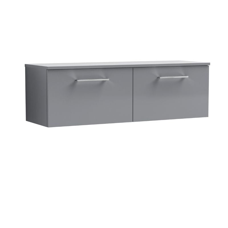 Nuie Arno Wall Hung 2 Drawer Vanity & Worktop (1 size, 9 colours) - Brand New Bathrooms