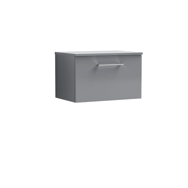 Nuie Arno Wall Hung 1-Drawer Vanity & Worktop (1 size, 9 colours) - Brand New Bathrooms