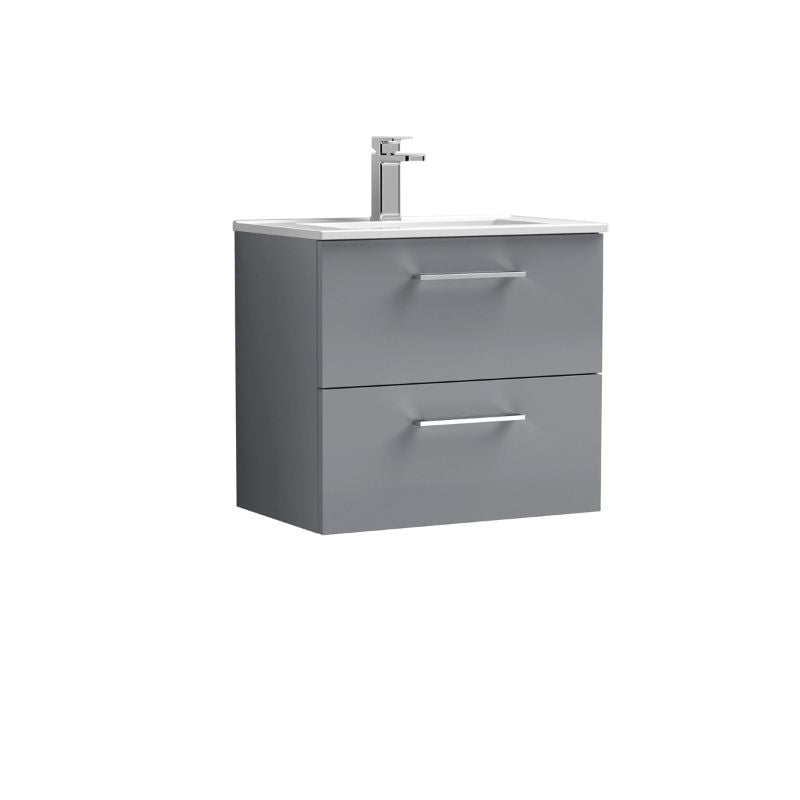 Nuie Arno Wall Hung 2 Drawer Vanity & Basin 2 (1 size, 9 colours) - Brand New Bathrooms