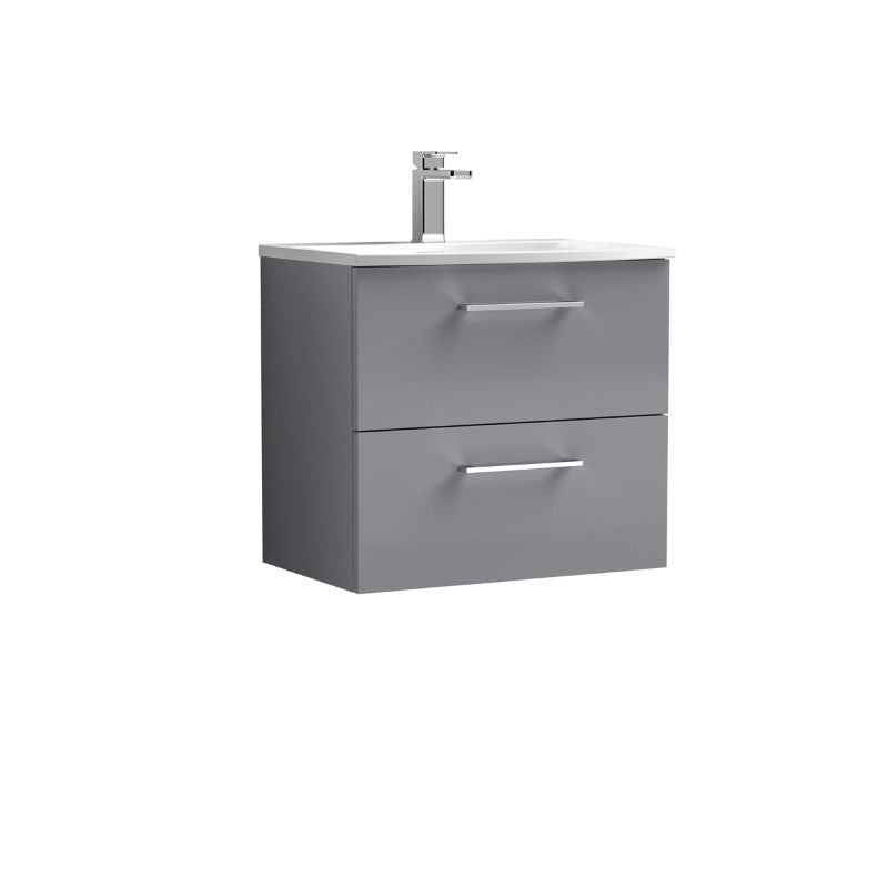 Nuie Arno Wall Hung 2 Drawer Vanity & Basin 4 (1 size, 9 colours) - Brand New Bathrooms