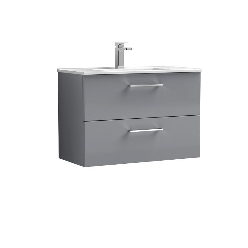 Nuie Arno Wall Hung 2 Drawer Vanity & Basin 2 (1 size, 9 colours) - Brand New Bathrooms