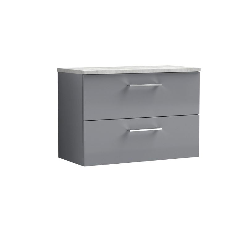 Nuie Arno Wall Hung 2 Drawer Vanity & Laminate (1 size, 2 styles, 9 colours) - Brand New Bathrooms