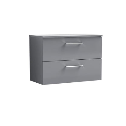 Nuie Arno Wall Hung 2 Drawer Vanity & Worktop (1 size, 9 colours) - Brand New Bathrooms