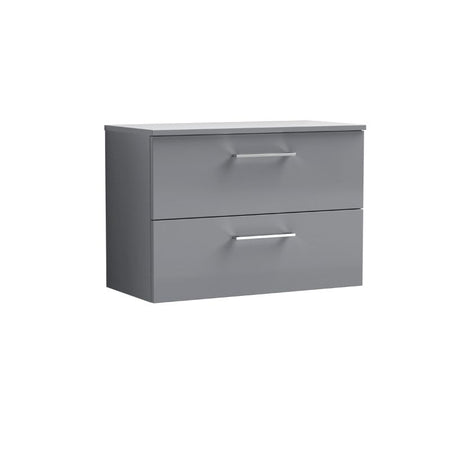 Nuie Arno Wall Hung 2 Drawer Vanity & Worktop (1 size, 9 colours) - Brand New Bathrooms