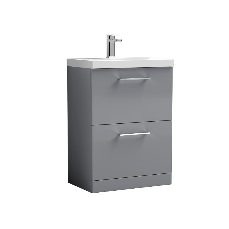 Nuie Arno Floor Standing 2 Drawer Vanity & Basin 1 (1 size, 9 colours) - Brand New Bathrooms