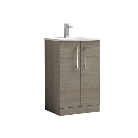 Nuie Arno Floor Standing 2-Door Vanity & Curved Basin (1 size, 9 colours) - Brand New Bathrooms