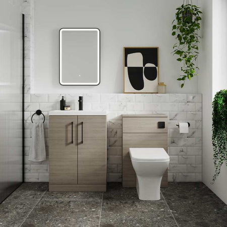 Nuie Arno Floor Standing 2-Door Vanity & Minimalist Basin (1 size, 9 colours) - Brand New Bathrooms