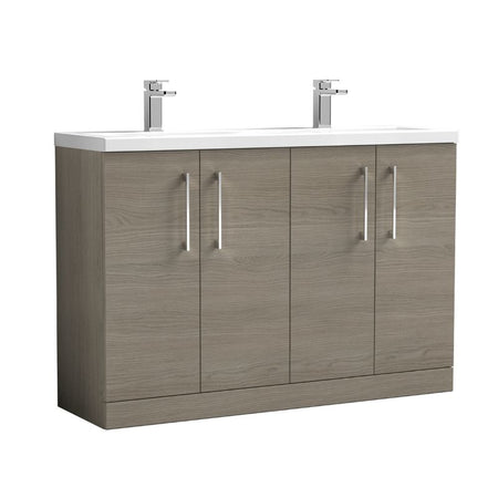 Nuie Arno Floor Standing 4 Door Vanity & Double Basin 2 (1 size, 9 colours) - Brand New Bathrooms