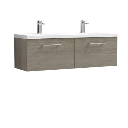 Nuie Arno Wall Hung 2-Drawer Vanity & Double Basin (1 size, 9 colours) - Brand New Bathrooms
