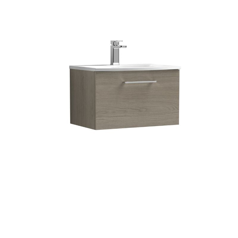 Nuie Arno Wall Hung 1 Drawer Vanity & Basin 4 (1 size, 9 colours) - Brand New Bathrooms