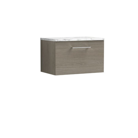 Nuie Arno Wall Hung 1-Drawer Vanity & Laminate Worktop (1 size, 9 colours) - Brand New Bathrooms