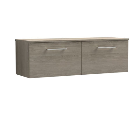 Nuie Arno Wall Hung 2 Drawer Vanity & Worktop (1 size, 9 colours) - Brand New Bathrooms