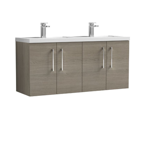 Nuie Arno Wall Hung 4-Door Vanity & Double Basin (2 sizes, 8 colours) - Brand New Bathrooms