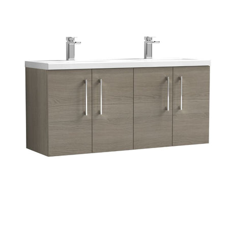 Nuie Arno Wall Hung 4-Door Vanity & Double Basin (2 sizes, 8 colours) - Brand New Bathrooms