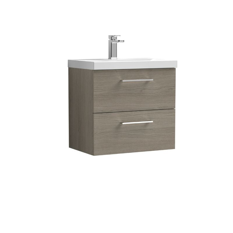 Nuie Arno Wall Hung 2 Drawer Vanity & Basin 1 (1 size, 9 colours) - Brand New Bathrooms
