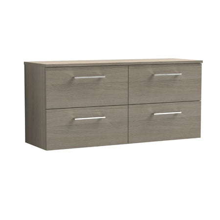 Nuie Arno Wall Hung 4 Drawer Vanity & Worktop (1 size, 9 colours) - Brand New Bathrooms