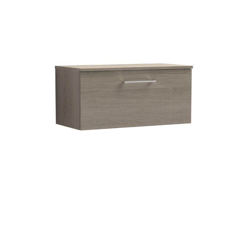 Nuie Arno Wall Hung 1 Drawer Vanity & Worktop (1 size, 9 colours) - Brand New Bathrooms