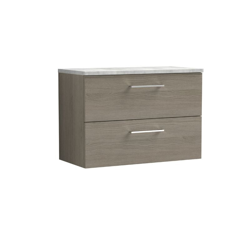 Nuie Arno Wall Hung 2 Drawer Vanity & Laminate (1 size, 2 styles, 9 colours) - Brand New Bathrooms