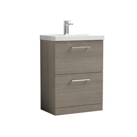 Nuie Arno Floor Standing 2-Drawer Vanity & Thin-Edge Basin (1 size, 9 colours) - Brand New Bathrooms