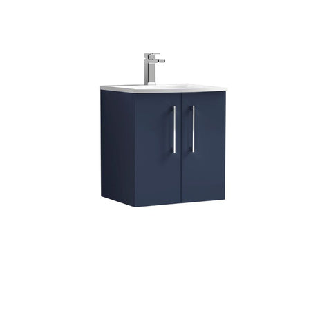 Nuie Arno Wall Hung 2-Door Vanity & Curved Basin (1 size, 9 colours) - Brand New Bathrooms