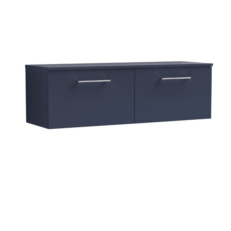 Nuie Arno Wall Hung 2 Drawer Vanity & Worktop (1 size, 9 colours) - Brand New Bathrooms