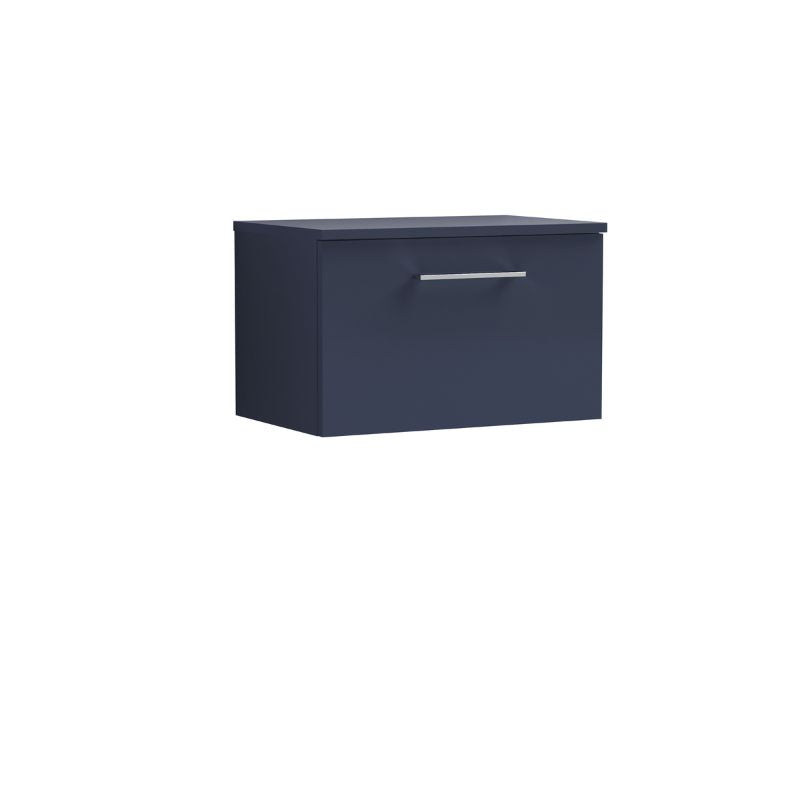 Nuie Arno Wall Hung 1-Drawer Vanity & Worktop (1 size, 9 colours) - Brand New Bathrooms