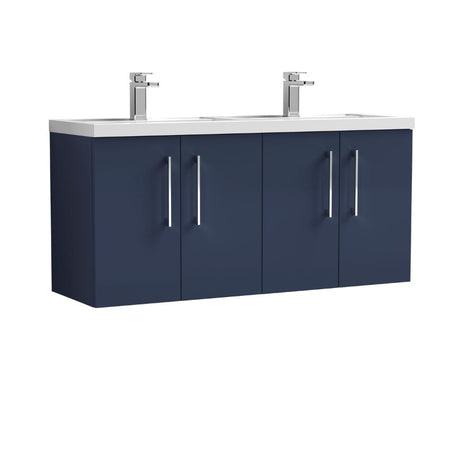 Nuie Arno Wall Hung 4-Door Vanity & Double Basin (2 sizes, 8 colours) - Brand New Bathrooms